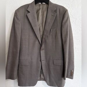 Canali Taupe Greige Wool Blazer 48R Italy Luxury Sport Coat